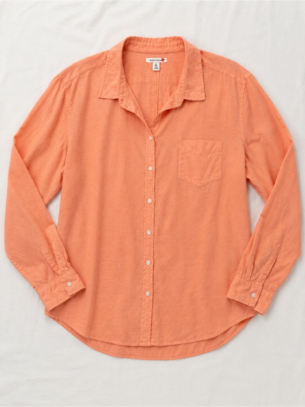 NWT Old Navy Studio Peach Button Front Shirt Size XXL Lightweight Blouse